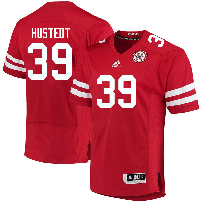 Women #39 Garrett Hustedt Nebraska Cornhuskers College Football Jerseys Sale-Red